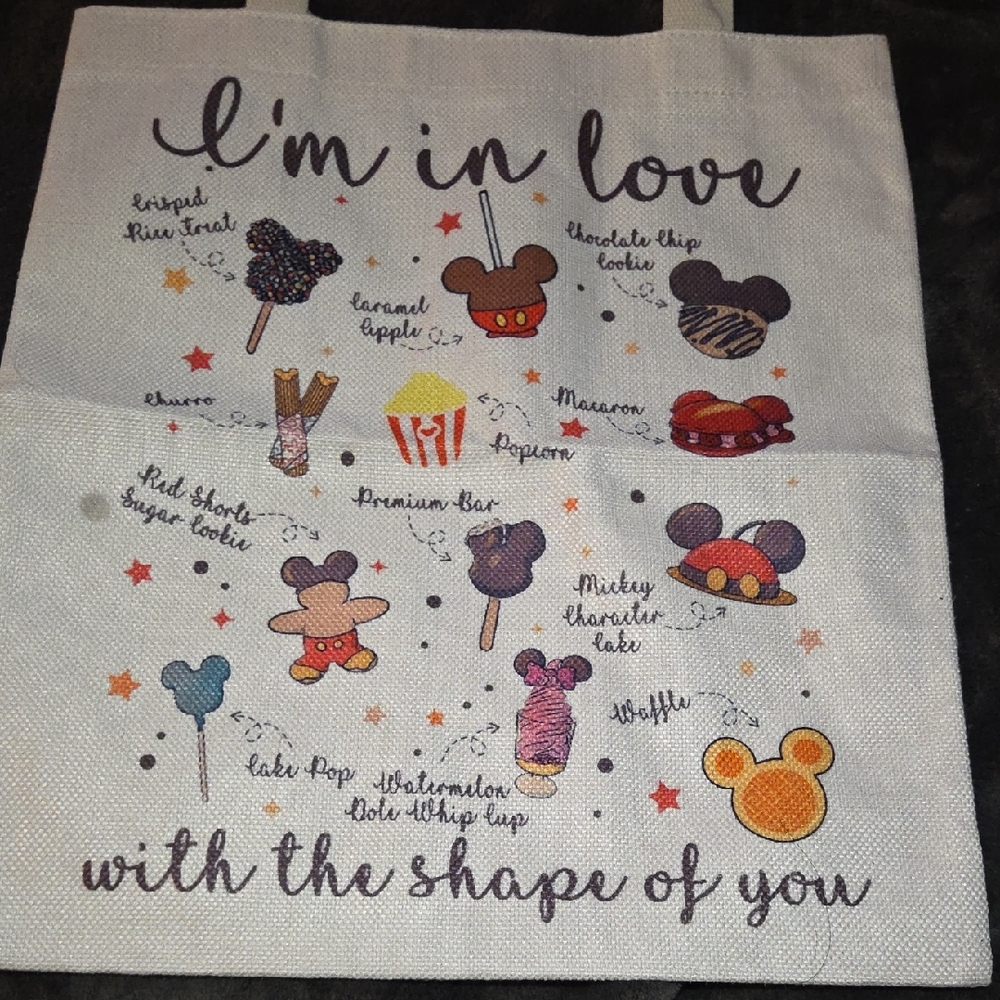 Disney Themed Tote Bag with Colorful Graphics